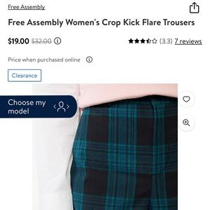 IN SEARCH OF! Free Assembly True Black Cropped Kick Flare Trousers size 12!